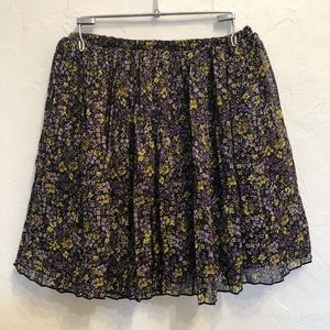 Material Girl floral pleated skirt
